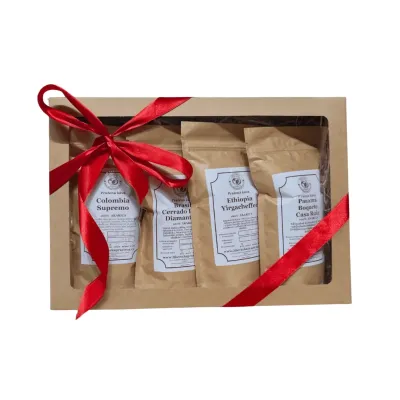 Dárkové balení pražené kávy 4 x 200g  Svět